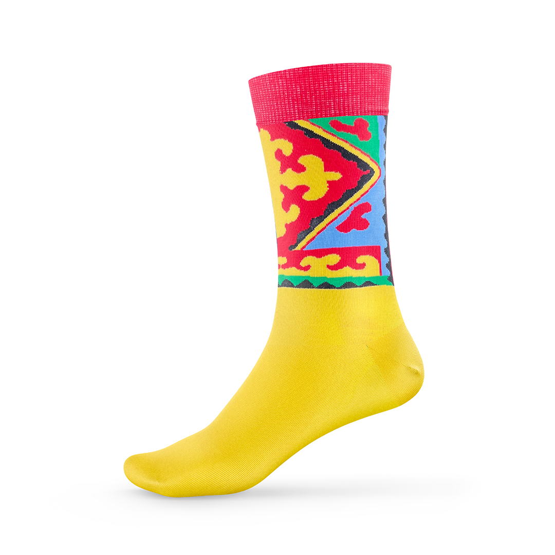 Schyrdak-Muster auf Nomad Socks Boho-Socken