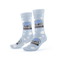 Schneekugel Socken – Weihnachtsmotiv