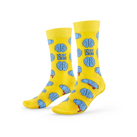 Blaues Wirbel-Muster Socken