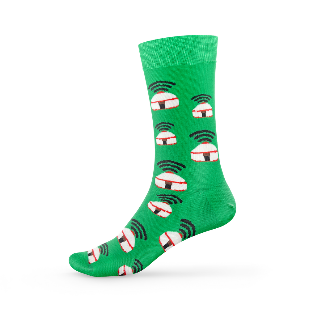 Lustige Motivsocken – WLAN Jurte