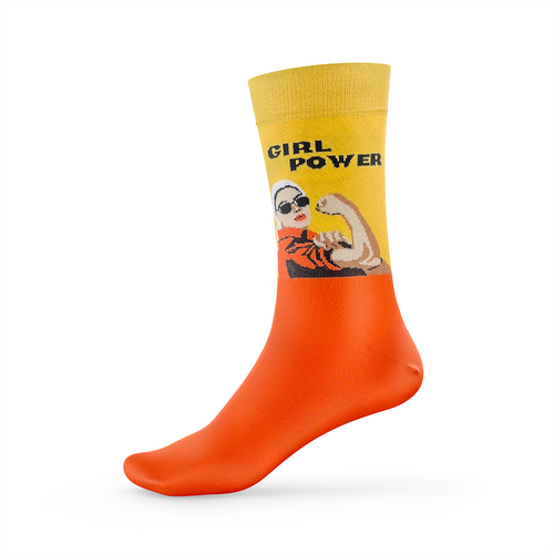 Gelb-orange Nomad Socks Girl Power Socke – Furchtlose Fuesse