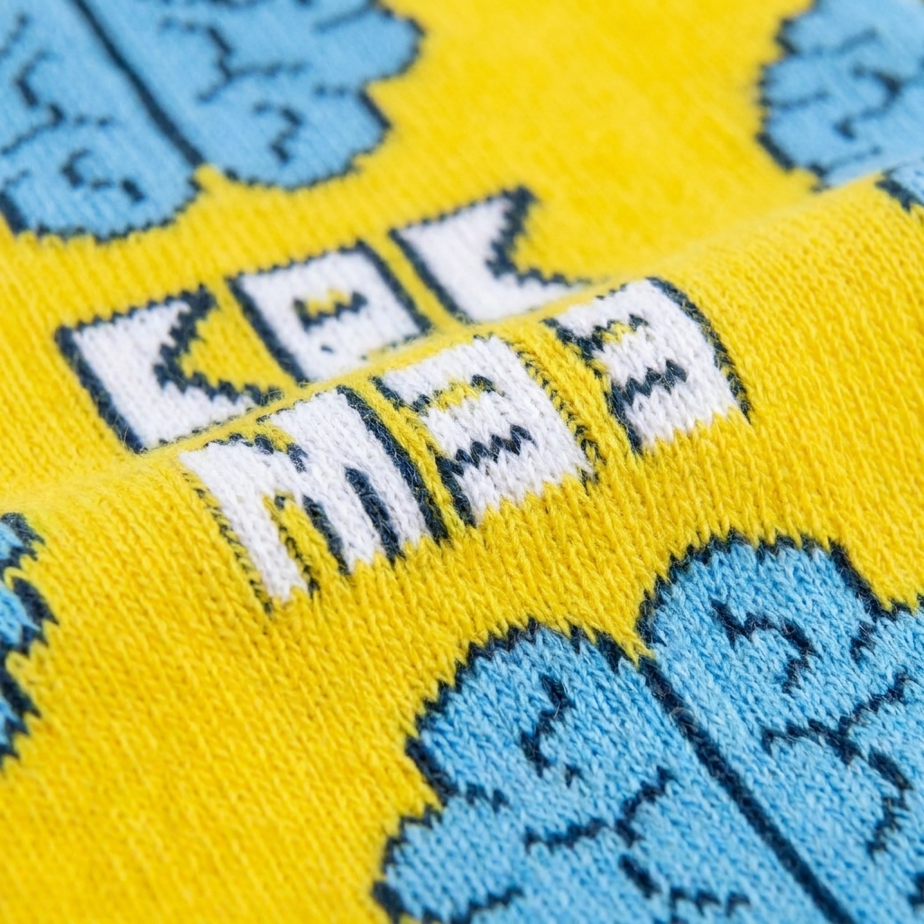 Blaues Wirbel-Muster Socken