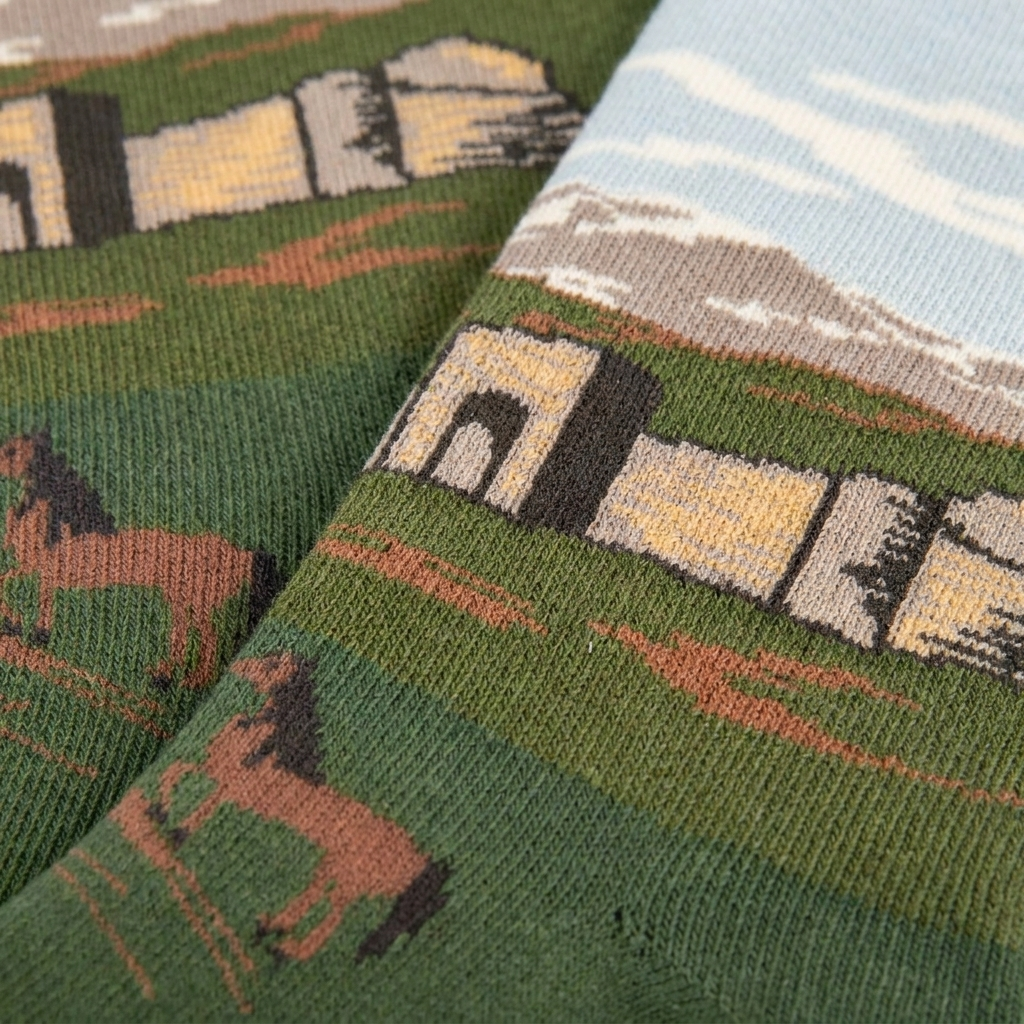 Karawanen-Muster Socken – Tash Rabat